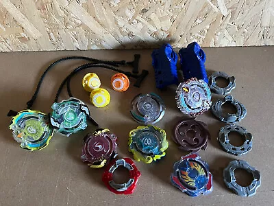 BEYBLADE Random Mixed Lot Bundle With Launchers Ripcords And Spares JOBLOT • $44.99