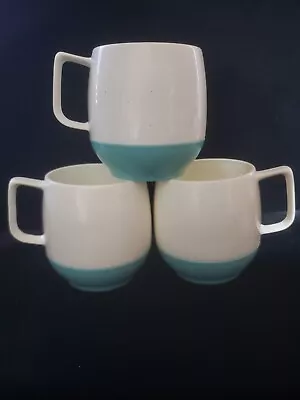 Blue Vintage Lot Bopp-Decker Plastics VACRON WARE Pastel Mugs 3 Cups No Cracks • $24