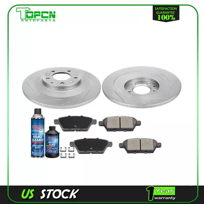 Ceramic Brake Pads And Rotors Rear Slotted Kit For 2006 - 2007 Mazda 6 Slot • $65.83