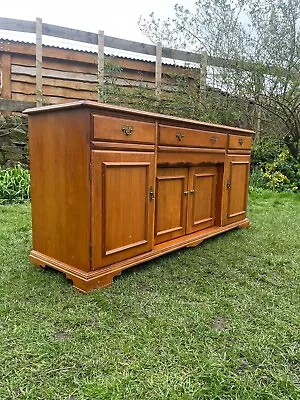 Antique Reproduction Yew 4 Door Sideboard With Drawers  • £190