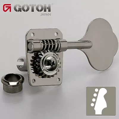 NEW Gotoh GB10 4 In-Line Bass Tuners For Fender Mustang Aerodyne - COSMO BLACK • $64.99