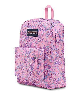 £29.95 • Buy JANSPORT Superbreak Backpack/Schoolbag Pink Sparkle Dot 25L JS00T5014Z8