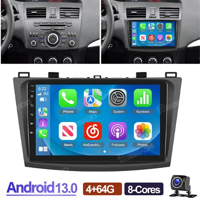 4+64GB Android 13 Car Stereo Radio For Mazda 3 2009-2013 GPS Carplay Head Unit • $228.99