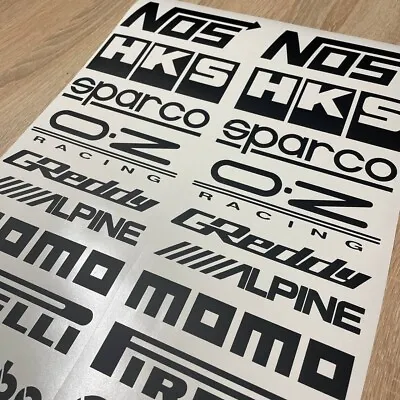 X20 Racing Sponsors Decals Stickers Pack 10  Each - Sparco Momo Nos Hks Racing R • $21.45