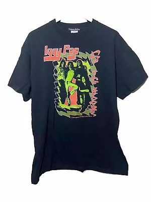 RARE Vintage Iggy Pop And The Stooges Band Graphic Black T-shirt - 00s Era - XL • $189.99