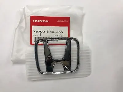 OEM 99-00 Honda Civic Si EX DX CX Front Bumper  H' Emblem Badge [75700-S04-J00] • $26.99