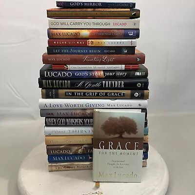 Max Lucado Mixed Lot Of 20 HC HCDJ Christianity God's Story Grace For The Moment • $39.99