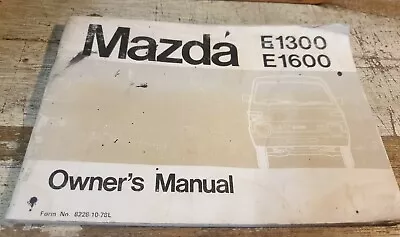 1978 MAZDA E1300 E1600 VAN  Owners Manual  • $14.95