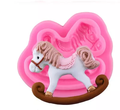 Rocking Horse Silicone Mould For Sugar CraftResin Cake Decorating Baking Etc • £5.50