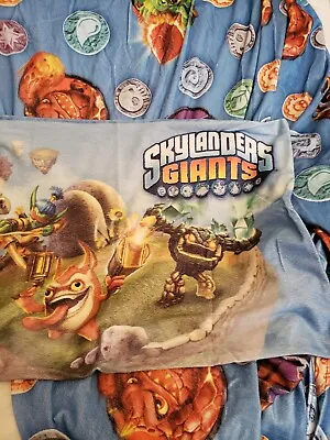 Skylanders Giants Twin Size Fitted Sheet And One Pillowcase Fabric Bedding • $10