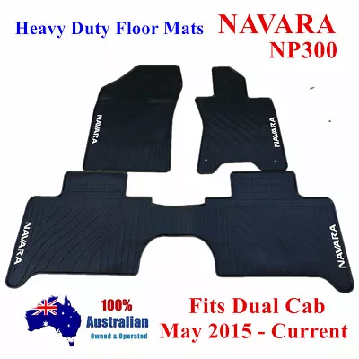 Heavy Duty Rubber Floor Mats For Nissan NAVARA D23 NP300 05/2015 - 2024 Pro 4x • $85