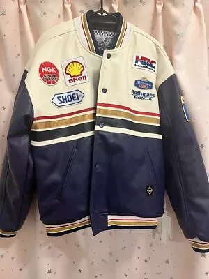 Rothmans Honda Racing Wool Leather Jacket Size M L XL XXL MotoGP Motorcycle • $758.69