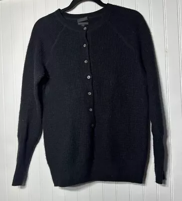 J. CREW COLLECTION ITALIAN CASHMERE LONG SLEEVE PULLOVER  Button SWEATER SIZE S • $27.99