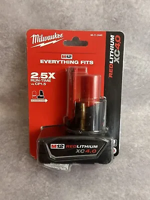 GENUINE Milwaukee OEM M12 Battery XC4.0 12V 4.0Ah 48-11-2440 RedLithium - SEALED • $55