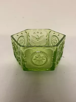 Vintage Vaseline Uranium Glass Candy Dish Bowl Beautiful Condition! 4” Diameter • $19.99