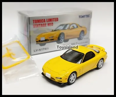 Tomica Limited Vintage NEO LV-N174b MAZDA Efini RX-7 Type R 1/64 TOMY NEW Yellow • $26.80