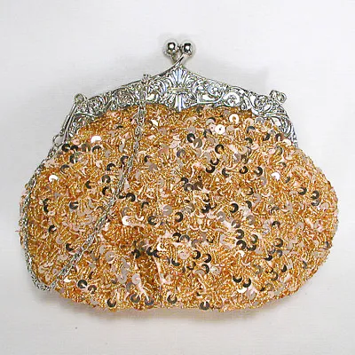 £19.16 • Buy Evening Pr Bag Purse Sequins Beaded  Multi Colors Vintage Look Party Prom - P736