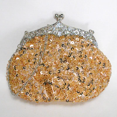£17.65 • Buy Evening Pr Bag Purse Sequins Beaded  Multi Colors Vintage Look Party Prom - P736