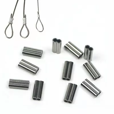 $9.09 • Buy Copper Double Barrel Crimp Sleeves For Monofilament Fishing Leader Line Wire Rig
