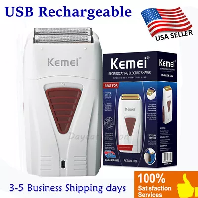 Kemei Men Electric Shaver Razor Beard Trimmer Hair Shaving Machine Rechargeable • $18.99