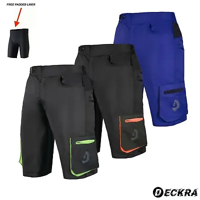 New Mens Cycling Shorts Baggy Style Mountain Biking Downhill Padded Liner Free • $27.49