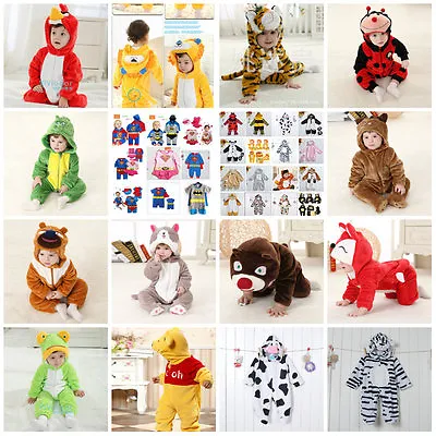 Baby Toddler Jungle Animal Cartoon Costumes Fancy Dress Playsuit Size 3-24months • £12.99