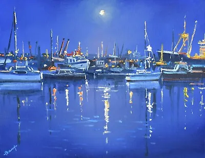 Fabulous Richard Blowey Original Oil Painting Harbour Scene Cornwall Cornish Art • £159