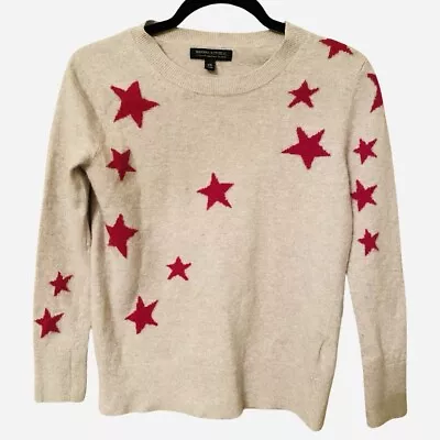 Banana Republic Women’s Sweater XS Merino Wool Oatmeal Stars Pullover • $16