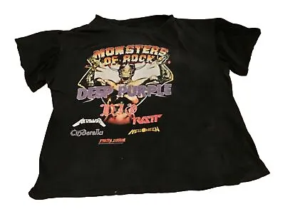 Vintage Mens Tshirt 80s 1987 Monsters Of Rock XXL 2XL European Tour • $85.85