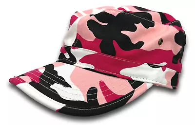 Fatigue Pink Camo Basic Training Round Top GI Cadet Army Battle Dress Hat • $10