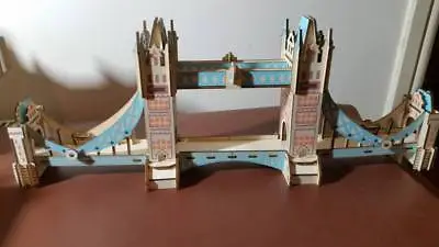 London Tower Bridge 3D Laser Cut Wooden Model/puzzle Construction Set • £8.99