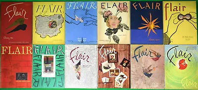 $1800 • Buy  Complete Set Of 12 Flair Magazines February 1950 - January 1951 