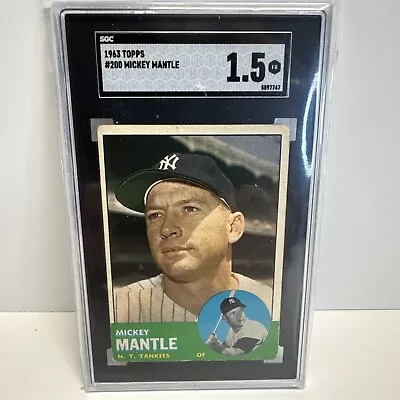 1963 Topps Mickey Mantle #200 SGC 1.5 • $200