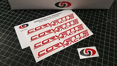 Corvette Racing Wheel Decals (4pk) Engine Caliper Sticker C4 C5 C6 C7 C8 LSX LTX • $23.72