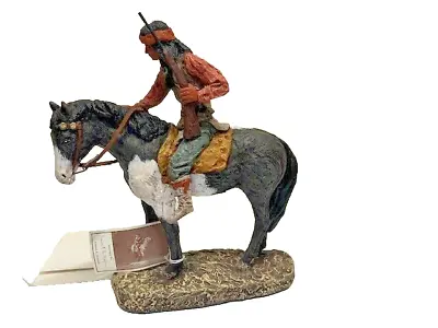 Indian Native American Apache Rider Horse Statue Daniel Monfort 12 Inch Sale • £174.99