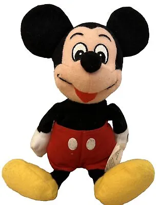 Mickey Mouse Stuffed Animal Vintage Walt Disney Disneyland Doll 8  Classic Used • $14.99