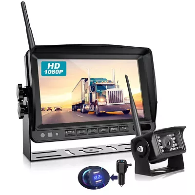 7'' Digital Wireless Monitor Backup Rear View AHD Camera For VAN Truck Motorhome • $99.99