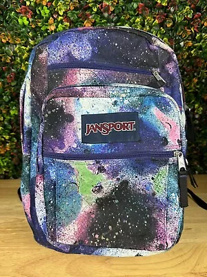 Jansport TCD9 Backpack Galaxy Superbreak Celestial Blue Purple Pink Laptop Bag • £38