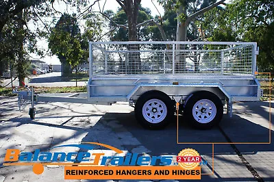 9x5 HOT DIP GALVANISED FULL WELDED TANDEM TRAILER WITH 600mm REMOVEABLE CAGE • $3800