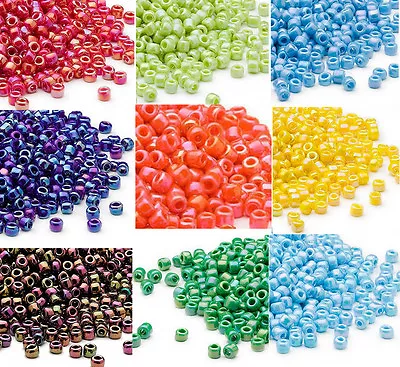 200 Matsuno 6/0 Glass Seed Beads Rainbow Colors Shiny Or Frosted Spacer Beads  • $0.99