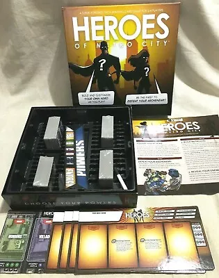 Heroes Of Metro City Deck Build 3Some Games 2013 Complete Cards Dice Pen Unused • $7.99