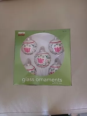 Martha Stewart Glass Christmas Ornaments. Set Of 2 (10 Ornaments) • $12.54