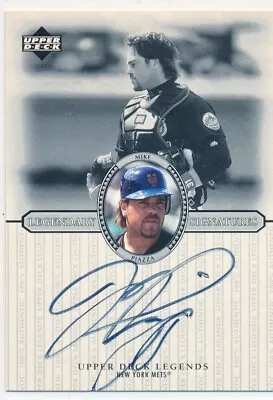 2000 UD Mike Piazza #S-MP Legendary Signatures Auto Autograph VG Very Good CB91 • $20.50