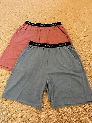 2 Pairs Of M&S Autograph Loungewear/Pyjama Shorts Size S Waist 30-32  Blue/Pink • £0.99