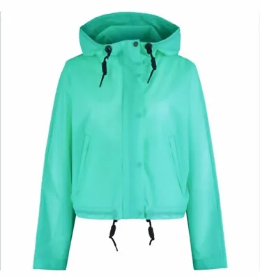 Hunter Boots Original Crop Vinyl Rain Coat Smock Jacket Ocean S M L XL Festival • $79.20