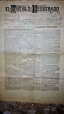 Newspaper THE ILLUSTRATED PEOPLE. Madrid 1885. No. 25 • £38.71