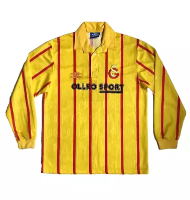 Galatasaray Home Football Shirt 1992 - 1994 Umbro Yellow Adults L Large • £199