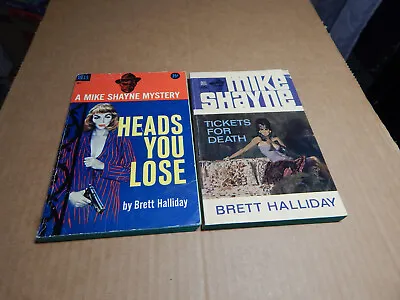 Michael Shayne Mystery - Brett Halliday 2-Book Lot! Vintage Dell Murder Bodies • $14.29