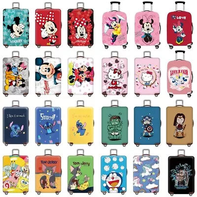 Minnie Mickey Mouse Protective Cover Suitcase Travel Elastic Dust Case Suitcase • £17.39