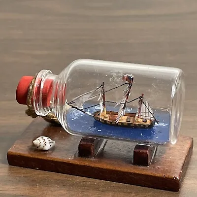 Vintage Ranger 1777 John Paul Jones Ship In A Bottle W/ Wood Base Joseph Yarina • $300